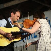 Alex Rubin and April Verch at the 2017 Delaware Valley Bluegrass Festival - photo by Frank Baker