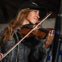 Katie Shore with Asleep At The Wheel at the 2017 Delaware Valley Bluegrass Festival - photo by Frank Baker