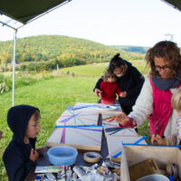 Kids arts and crafts at the 2017 Oldtone Roots Music Festival - photo © Tara Linhardt