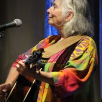 Cathy Fink at the 2017 Wide Open Bluegrass - photo by Frank Baker