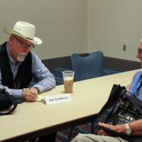 Joe Newberry at the song critique session at the 2017 World Of Bluegrass - photo by Frank Baker