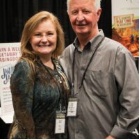 Jeanette and Johnny Williams in the Exhibit hall at the 2017 IBMA Wide Open Bluegrass festival - photo by Frank Baker