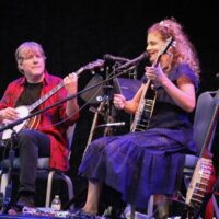 Béla Fleck and Abigail Washburn at the 2017 Wide Open Bluegrass festival - photo by Frank Baker