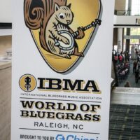 Ramble the bluegrass squirrel at the 2017 World Of Bluegrass - photo by Frank Baker