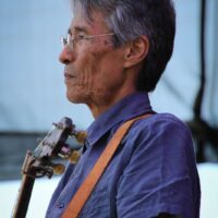 Sab Watanabe at Bluegrass 45 Reunion at the 2017 IBMA Wide Open Bluegrass festival - photo by Frank Baker