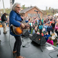 Sharon White and Ricky Skaggs perform for the Santa Train audience - photo by Ed Rode (2018)
