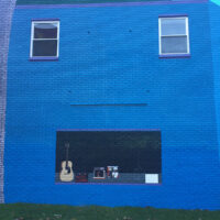 City Hall building mural in progress, Jenkins, KY - photo by Todd DePriest