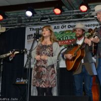Cindy Baucom with Terry Baucom & The Dukes Of Drive at the 2017 Bluegrass Christmas in the Smokies - photo © Bill Warren