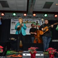 Brad Hudson with Carolina Road at the 2017 Bluegrass Christmas In The Smokies - photo © Bill Warren