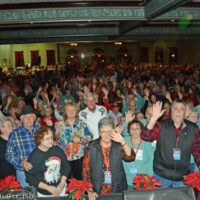 Audience and volunteers at the 2017 Bluegrass Christmas In The Smokies - photo © Bill Warren