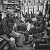 Dick Smith gives a banjo set up seminar at Picker's Supply (December 2017) - photo by Jeromie Stephens
