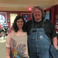 MC Annette Grady with Curt Chapman of Wildfire at the Ernie Thacker benefit in Greenville, TN (2/23/18) - photo by Melanie Wilson