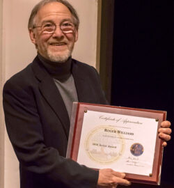 Roger Williams with his 2018 BBU Heritage Award - photo © David Hollender