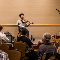 Alex Hargreaves fiddle workshop at Wintergrass 2018 - photo © Tara Linhardt