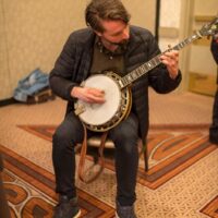 Wes Corbett backstage at the 2018 DC Bluegrass Festival - photo by Jeromie Stephens