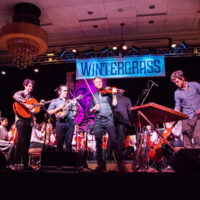 Kittel & Co with the youth orchestra at Wintergrass 2018 - photo © Tara Linhardt