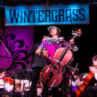 Rushad Eggleston with the Youth Orchestra at Wintergrass 2018 - photo © Tara Linhardt
