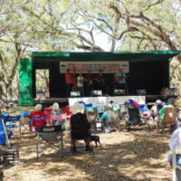The audience begins to arrive and set up in front of the main stage at the 2018 Everglades Bluegrass Festival - photo by Dale & Darcy Cahill