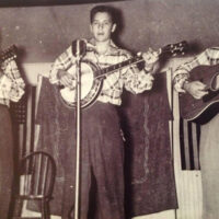 Wade Macey on banjo with Mac Wiseman, circa 1953