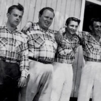Wade Macey (left) with Mac Wiseman and the Country Boys 1953