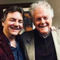 Ronnie McCoury with Peter Rowan backstage at the Sweetwater Music Hall in Mill Valley, CA (March 2018) - photo by Gillian Grisman