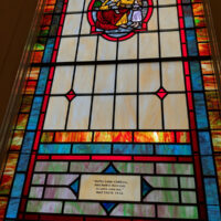 Stained glass window at Camp Springs United Methodist Church (March 24, 2018) - photo by Becky Johnson