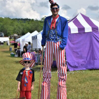 Uncle Sam at the 2018 Chantilly Farm Bluegrass & BBQ festival - photo © Deb Miller