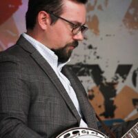 Paul Harrigill with Flatt Lonesome at the May 2018 Gettysburg Bluegrass Festival - photo by Frank Baker