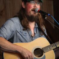 Eric Avery with Mountain Ride at the May 2018 Gettysburg Bluegrass Festival - photo by Frank Baker