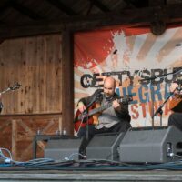 The Kruger Brothers at the May 2018 Gettysburg Bluegrass Festival – photo by Frank Baker