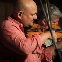 Frank Solivan with Dirty Kitchen at the May 2018 Gettysburg Bluegrass Festival - photo by Frank Baker