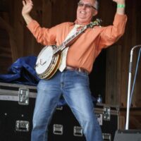 Billy Lee Cox with Remington Ryde at the May 2018 Gettysburg Bluegrass Festival - photo  by Frank Baker