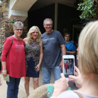 Fans take photos with Rhonda Vincent at Silver Dollar City (May 2018) - photo by Michael Cignoli