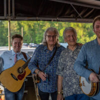 Ricky Skaggs & Kentucky Thunder with Del McCoury backstage at DelFest 2018 - photo by Mike McGreevy