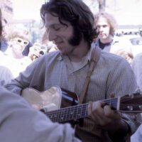Jon Sholle at the Union Grove Fiddlers Convention in 1968 with Alan Senauke