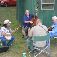 Parking lot pickers at the 2018 Armuchee Bluegrass Festival - photo by Bobby Moore