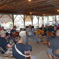 Wednesday jam at the 2018 Charlotte Bluegrass Festival - photo © Bill Warren