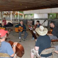 Wednesday jam at the 2018 Charlotte Bluegrass Festival - photo © Bill Warren