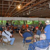 Wednesday jam at the 2018 Charlotte Bluegrass Festival - photo © Bill Warren