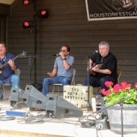 The Harris Brothers with Chris Lancry at HoustonFest 2018 - photo by Teresa Gereaux