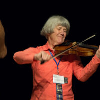 Senior-senior contestant at the 2018 National Oldtime Fiddlers Contest - photo © Tara Linhardt