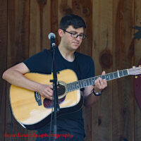 Josh Goforth with Carolina Road at the 2018 Willow Oak Bluegrass Festival - photo © Beckie Howard