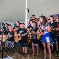 Kids Academy on stage at the 2018 Grey Fox Bluegrass Festival - photo © Tara Linhardt