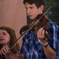 Youth bluegrass participants at the 2018 Remington Ryde Bluegrass Festival - photo by Frank Baker