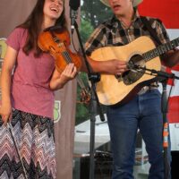 Autumn and Canyon Moore at the 2018 Remington Ryde Bluegrass Festival - photo by Frank Baker