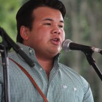 Matthew Songmaker with The Little Roy & Lizzy Show at the 2018 Remington Ryde Bluegrass Festival - photo by Frank Baker