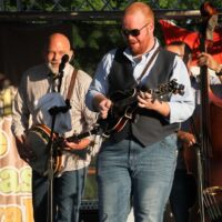 Sammy Shelor and Jesse Smathers with Lonesome River Band at the 2018 Remington Ryde Bluegrass Festival - photo by Frank Baker
