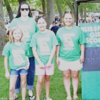 Mansfield Girl Scouts handle the face painting at the 2018 Blissfield Bluegrass on the River - photo © Bill Warren