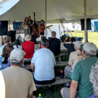 Bend in the River kicks off the festival on the Showcase stage at the 2018 Podunk Bluegrass Festival - photo by Dale Cahill