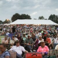 Big crowd at the August 2018 Gettysburg Bluegrass Festival - photo by Frank Baker